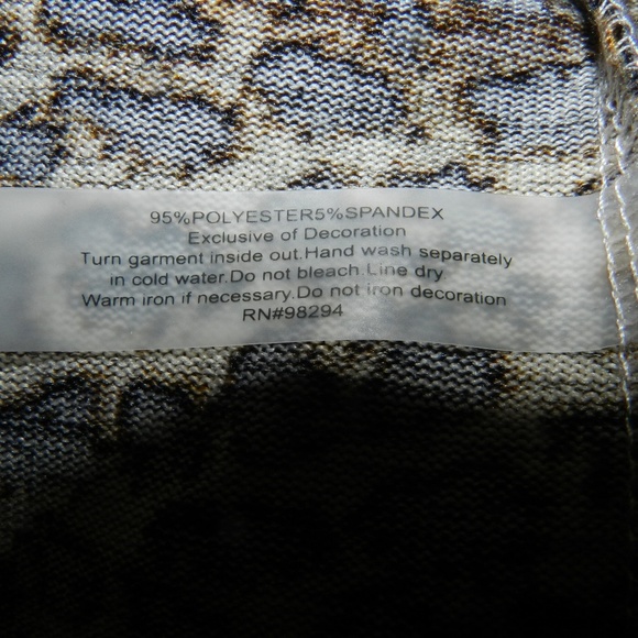 Onque Casual Cardigan Hooded Sweater Animal Print Sz XL - Picture 10 of 10